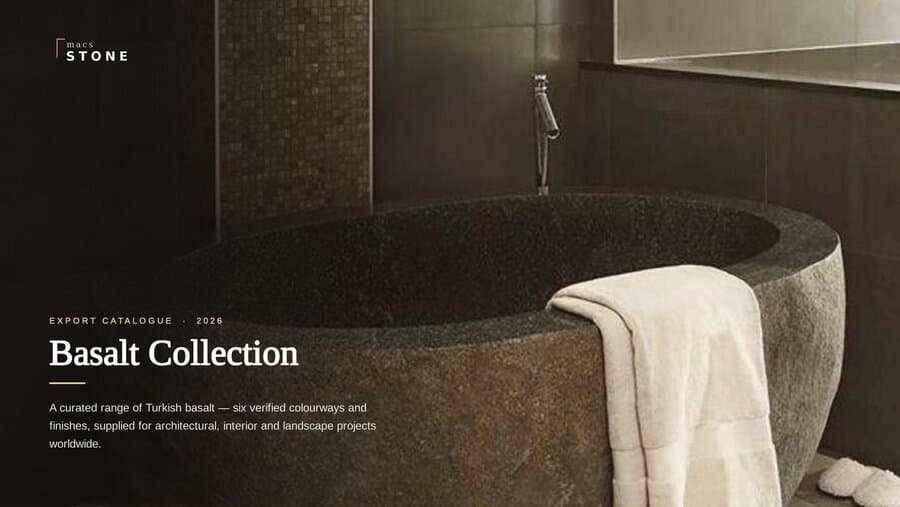 Basalt Collection — Export Catalogue 2026 cover