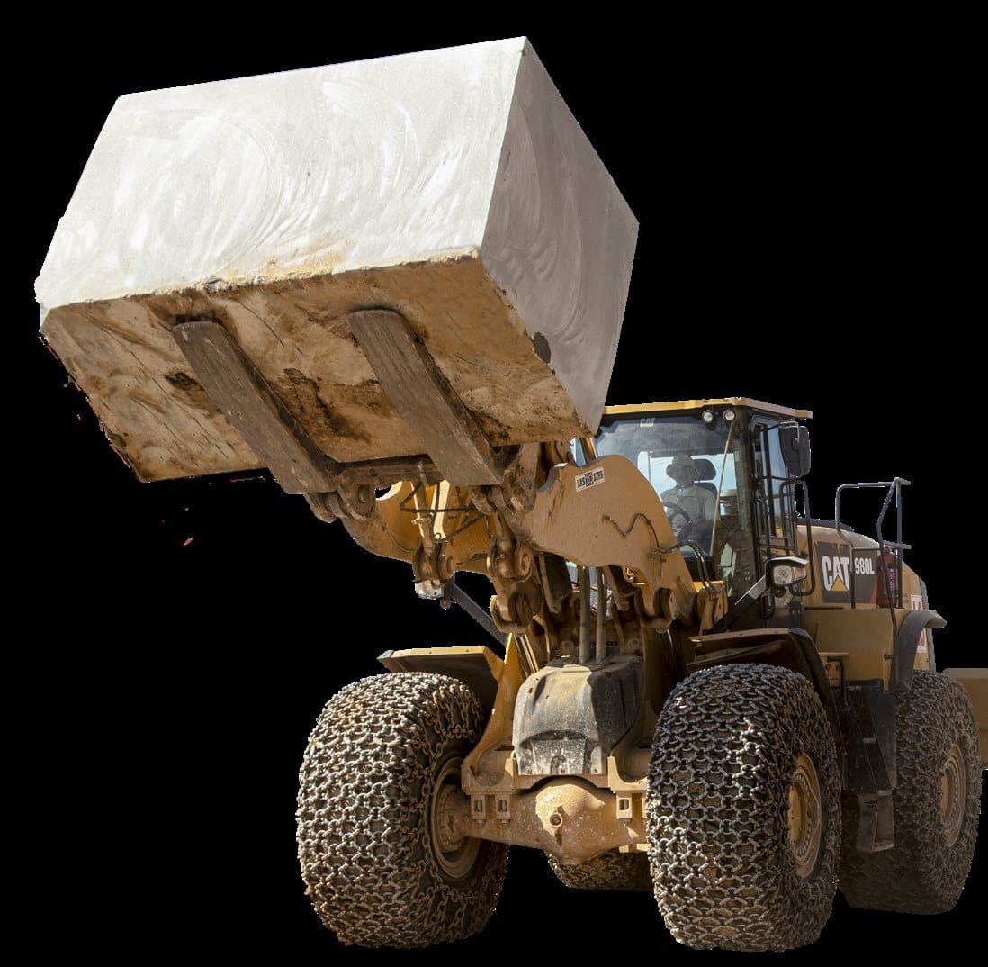 Loading natural stone for export